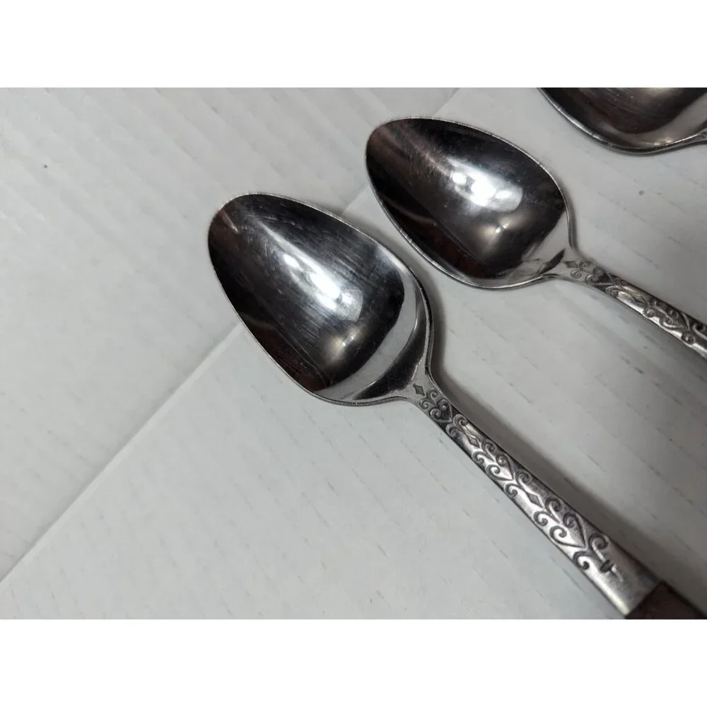 Interpur INR2 Spoons‎ set of 1Tablespoon 3 teaspoons brown handle Japan SS